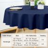 imageSmiry Round Table Cloth Waterproof AntiScratch Polyester Tablecloth Decorative Washable Fabric Table Cover for Dining Buffet Parties and Outdoor 60x60 BeigeNavy