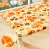 imageSmiry Rectangle Picnic Table Cloth Waterproof Elastic Fitted Outdoor Tablecloths for 6 Foot Tables Wipeable Flannel Backed Vinyl Table Cover for Camping Dining and Indoor 30quotx72quot GreyGold