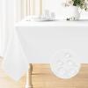 imageSmiry Rectangle Table Cloth Linen Textured Waterproof Spillproof AntiWrinkle Burlap Tablecloth Washable Decorative Fabric Table Cover for Dining Party Banquet 52 x 70 Inch Sage GreenWhite