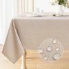 imageSmiry Rectangle Table Cloth Linen Textured Waterproof Spillproof AntiWrinkle Burlap Tablecloth Washable Decorative Fabric Table Cover for Dining Party Banquet 52 x 70 Inch Sage GreenLinen