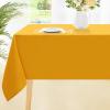 imageSmiry Rectangle Table Cloth Waterproof AntiScratch Polyester Tablecloth Decorative Washable Fabric Table Cover for Dining Buffet Parties and Outdoor 60x84 BlackMustard Yellow