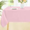 imageSmiry Round Table Cloth Waterproof AntiScratch Polyester Tablecloth Decorative Washable Fabric Table Cover for Dining Buffet Parties and Outdoor 60x60 BeigePink
