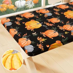 imageSmiry Rectangle Picnic Table Cloth Waterproof Elastic Fitted Outdoor Tablecloths for 6 Foot Tables Wipeable Flannel Backed Vinyl Table Cover for Camping Dining and Indoor 30quotx72quot GreyBlack  Yellow