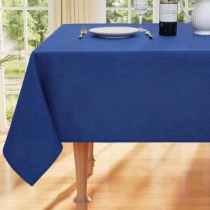 imageSmiry Rectangle Table Cloth Linen Textured Waterproof Spillproof AntiWrinkle Burlap Tablecloth Washable Decorative Fabric Table Cover for Dining Party Banquet 52 x 70 Inch Sage GreenIndigo
