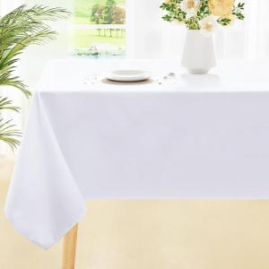 imageSmiry Rectangle Table Cloth Waterproof AntiScratch Polyester Tablecloth Decorative Washable Fabric Table Cover for Dining Buffet Parties and Outdoor 60x84 BlackWhite