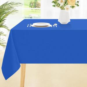 imageSmiry Rectangle Table Cloth Waterproof AntiScratch Polyester Tablecloth Decorative Washable Fabric Table Cover for Dining Buffet Parties and Outdoor 60x84 BlackBlue