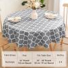 imageSmiry Rectangle Table Cloth Waterproof Vinyl Tablecloth with Flannel Backing for Rectangle Tables Wipeable Spillproof Plastic Tablecloths for Dining Camping Indoor and Outdoor 60quotx84quot BlackGrey