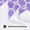 imageSmiry Rectangle Table Cloth Waterproof Vinyl Tablecloth with Flannel Backing for Rectangle Tables Wipeable Spillproof Plastic Tablecloths for Dining Camping Indoor and Outdoor 60quotx84quot BlackLavender