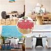 imageSmiry Rectangle Table Cloth Waterproof Vinyl Tablecloth with Flannel Backing for Rectangle Tables Wipeable Spillproof Plastic Tablecloths for Dining Camping Indoor and Outdoor 60quotx84quot BlackRed