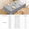 imageSmiry Rectangle Table Cloth Waterproof Vinyl Tablecloth with Flannel Backing for Rectangle Tables Wipeable Spillproof Plastic Tablecloths for Dining Camping Indoor and Outdoor 60quotx84quot BlackGrey