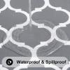 imageSmiry Rectangle Table Cloth Waterproof Vinyl Tablecloth with Flannel Backing for Rectangle Tables Wipeable Spillproof Plastic Tablecloths for Dining Camping Indoor and Outdoor 60quotx84quot BlackGrey