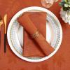 imageSmiry Thanksgiving Napkins Set of 4 18x18 Inch Waterproof Fabric Fall Napkins Autumn Pumpkin Damask Napkins for Harvest Parties and Holiday Dinner TerracottaRust