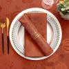 imageSmiry Thanksgiving Napkins Set of 4 18x18 Inch Waterproof Fabric Fall Napkins Autumn Pumpkin Damask Napkins for Harvest Parties and Holiday Dinner TerracottaTerracotta
