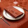 imageSmiry Thanksgiving Napkins Set of 4 18x18 Inch Waterproof Fabric Fall Napkins Autumn Pumpkin Damask Napkins for Harvest Parties and Holiday Dinner TerracottaTerracotta