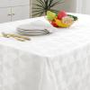 imageSmiry Thanksgiving Tablecloth 60x84 Inch Fall Waterproof Damask Table Cloth for Rectangle Table Autumn Leaves Fabric Jacquard Table Covers for Harvest Parties and Holiday Dinner BeigeBeige