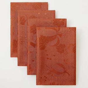 imageSmiry Thanksgiving Napkins Set of 4 18x18 Inch Waterproof Fabric Fall Napkins Autumn Pumpkin Damask Napkins for Harvest Parties and Holiday Dinner TerracottaTerracotta