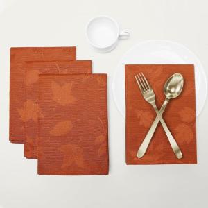 imageSmiry Thanksgiving Napkins Set of 4 18x18 Inch Waterproof Fabric Fall Napkins Autumn Pumpkin Damask Napkins for Harvest Parties and Holiday Dinner TerracottaRust