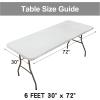 imageSmiry Rectangle Picnic Tablecloth Waterproof Elastic Fitted Table Covers for 6 Foot Tables Wipeable Vinyl Tablecloths for Camping Indoor Outdoor Clear 30x72 Inches