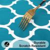 imageSmiry Rectangle Table Cloth Waterproof Vinyl Tablecloth with Flannel Backing for Rectangle Tables Wipeable Spillproof Plastic Tablecloths for Dining Camping Indoor and Outdoor 52quotx70quot BlackTeal