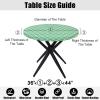 imageSmiry Round Picnic Tablecloth Waterproof Elastic Fitted Table Covers for 36quot  44quot Tables Wipeable Flannel Backed Vinyl Tablecloths for Camping Indoor Outdoor Grey ampamp WhiteSage Green  White