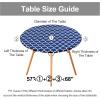 imageSmiry Round Picnic Tablecloth Waterproof Elastic Fitted Table Covers for 36quot  44quot Tables Wipeable Flannel Backed Vinyl Tablecloths for Camping Indoor Outdoor Grey ampamp WhiteNavy  White
