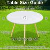 imageSmiry Round Picnic Tablecloth Waterproof Elastic Fitted Table Covers for 36quot  44quot Tables Wipeable Flannel Backed Vinyl Tablecloths for Camping Indoor Outdoor Grey ampamp WhiteWhite
