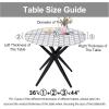 imageSmiry Round Picnic Tablecloth Waterproof Elastic Fitted Table Covers for 36quot  44quot Tables Wipeable Flannel Backed Vinyl Tablecloths for Camping Indoor Outdoor Grey ampamp WhiteWhite  Dark Grey