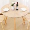 imageSmiry Round Picnic Tablecloth Waterproof Elastic Fitted Table Covers for 36quot  44quot Tables Wipeable Flannel Backed Vinyl Tablecloths for Camping Indoor Outdoor Grey ampamp WhiteBeige