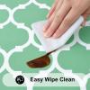 imageSmiry Round Picnic Tablecloth Waterproof Elastic Fitted Table Covers for 36quot  44quot Tables Wipeable Flannel Backed Vinyl Tablecloths for Camping Indoor Outdoor Grey ampamp WhiteSage Green  White