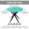 imageSmiry Round Picnic Tablecloth Waterproof Elastic Fitted Table Covers for 36quot  44quot Tables Wipeable Flannel Backed Vinyl Tablecloths for Camping Indoor Outdoor Grey ampamp WhiteTeal  White