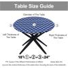 imageSmiry Round Picnic Tablecloth Waterproof Elastic Fitted Table Covers for 36quot  44quot Tables Wipeable Flannel Backed Vinyl Tablecloths for Camping Indoor Outdoor Grey ampamp WhiteNavy  White