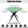 imageSmiry Round Picnic Tablecloth Waterproof Elastic Fitted Table Covers for 36quot  44quot Tables Wipeable Flannel Backed Vinyl Tablecloths for Camping Indoor Outdoor Grey ampamp WhiteSage Green  White