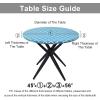 imageSmiry Round Picnic Tablecloth Waterproof Elastic Fitted Table Covers for 36quot  44quot Tables Wipeable Flannel Backed Vinyl Tablecloths for Camping Indoor Outdoor Grey ampamp WhiteLight Blue  White