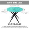 imageSmiry Round Picnic Tablecloth Waterproof Elastic Fitted Table Covers for 36quot  44quot Tables Wipeable Flannel Backed Vinyl Tablecloths for Camping Indoor Outdoor Grey ampamp WhiteTeal  White