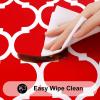 imageSmiry Round Picnic Tablecloth Waterproof Elastic Fitted Table Covers for 36quot  44quot Tables Wipeable Flannel Backed Vinyl Tablecloths for Camping Indoor Outdoor Grey ampamp WhiteRed  White