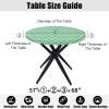 imageSmiry Round Picnic Tablecloth Waterproof Elastic Fitted Table Covers for 36quot  44quot Tables Wipeable Flannel Backed Vinyl Tablecloths for Camping Indoor Outdoor Grey ampamp WhiteSage Green  White