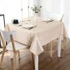 imageSmiry Round Table Cloth Waterproof Heavy Duty Vinyl Tablecloths Wipeable Washable Table Cover for Kitchen and Dining Room Brown 60quot x 60quotBeige