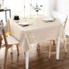 imageSmiry Round Table Cloth Waterproof Heavy Duty Vinyl Tablecloths Wipeable Washable Table Cover for Kitchen and Dining Room Brown 60quot x 60quotBeige