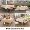 imageSmiry Round Table Cloth Waterproof Heavy Duty Vinyl Tablecloths Wipeable Washable Table Cover for Kitchen and Dining Room Brown 60quot x 60quotBeige
