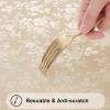 imageSmiry Round Table Cloth Waterproof Heavy Duty Vinyl Tablecloths Wipeable Washable Table Cover for Kitchen and Dining Room Brown 60quot x 60quotBeige