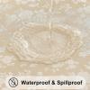 imageSmiry Round Table Cloth Waterproof Heavy Duty Vinyl Tablecloths Wipeable Washable Table Cover for Kitchen and Dining Room Brown 60quot x 60quotBeige