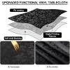 imageSmiry Round Table Cloth Waterproof Heavy Duty Vinyl Tablecloths Wipeable Washable Table Cover for Kitchen and Dining Room Brown 60quot x 60quotBlack