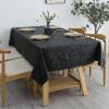imageSmiry Round Table Cloth Waterproof Heavy Duty Vinyl Tablecloths Wipeable Washable Table Cover for Kitchen and Dining Room Brown 60quot x 60quotBlack