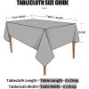 imageSmiry Round Table Cloth Waterproof Heavy Duty Vinyl Tablecloths Wipeable Washable Table Cover for Kitchen and Dining Room Brown 60quot x 60quotBlack