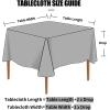 imageSmiry Round Table Cloth Waterproof Heavy Duty Vinyl Tablecloths Wipeable Washable Table Cover for Kitchen and Dining Room Brown 60quot x 60quotBlack