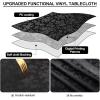 imageSmiry Round Table Cloth Waterproof Heavy Duty Vinyl Tablecloths Wipeable Washable Table Cover for Kitchen and Dining Room Brown 60quot x 60quotBlack