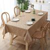 imageSmiry Round Table Cloth Waterproof Heavy Duty Vinyl Tablecloths Wipeable Washable Table Cover for Kitchen and Dining Room Brown 60quot x 60quotBrown