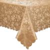 imageSmiry Round Table Cloth Waterproof Heavy Duty Vinyl Tablecloths Wipeable Washable Table Cover for Kitchen and Dining Room Brown 60quot x 60quotBrown