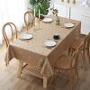 imageSmiry Round Table Cloth Waterproof Heavy Duty Vinyl Tablecloths Wipeable Washable Table Cover for Kitchen and Dining Room Brown 60quot x 60quotBrown