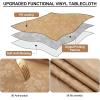 imageSmiry Round Table Cloth Waterproof Heavy Duty Vinyl Tablecloths Wipeable Washable Table Cover for Kitchen and Dining Room Brown 60quot x 60quotBrown